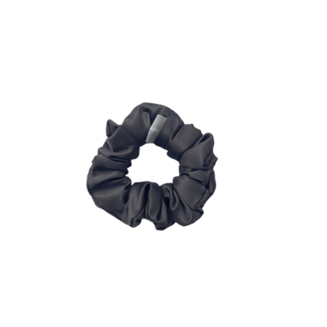 緞面鐵灰色髮圈 Satin Iron Gray Scrunchie - M