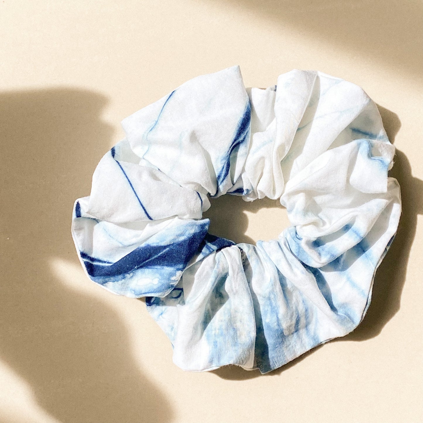 藍染大理石髮圈 Blue Dyeing marble Scrunchie - XL