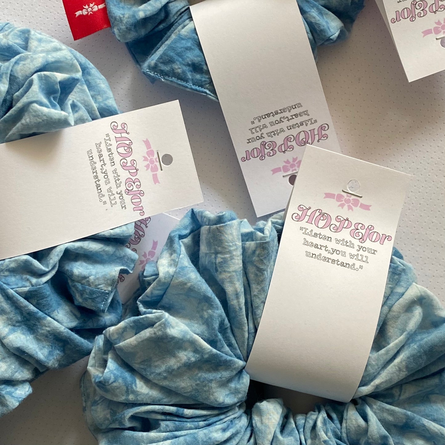 藍染藍莓優格髮圈 Blue Dyeing Blueberry Yogurt Scrunchie - XL