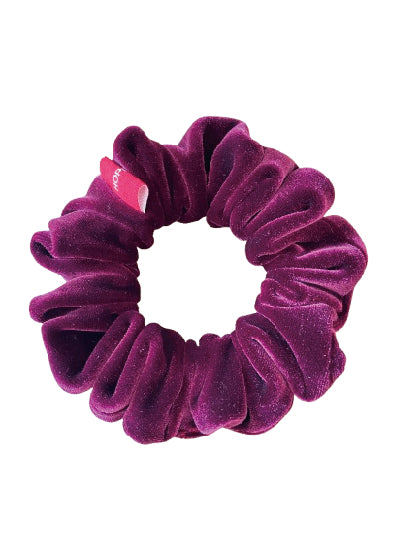 奢華絨紫紅色髮圈 Luxe Velvet Purple red Scrunchie - M