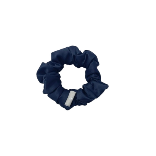 緞面寶藍色髮圈 Satin Royal Blue Scrunchie - M