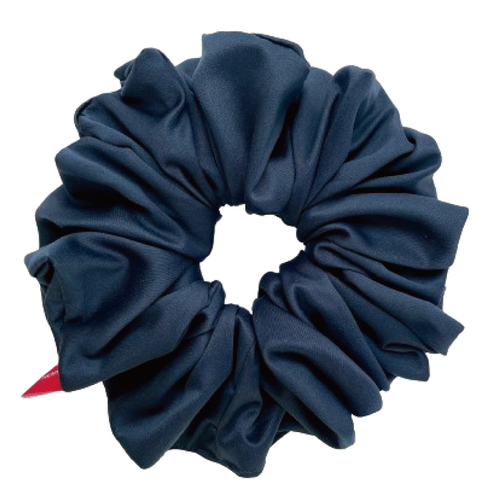 緞面深藍色髮圈 Satin Navy blue Scrunchie - XL