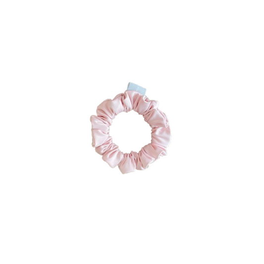 緞面粉紅色髮圈 Satin Pink Scrunchie - S