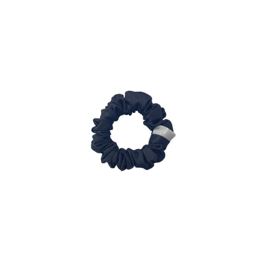 緞面黑色髮圈 Satin Black Scrunchie - S