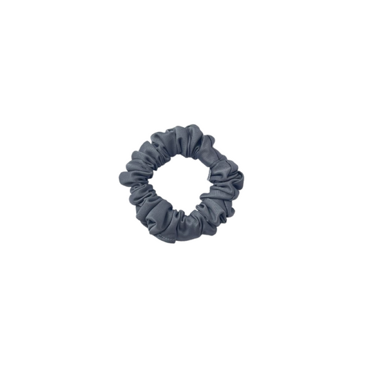 緞面鐵灰色髮圈 Satin Iron Gray Scrunchie - S