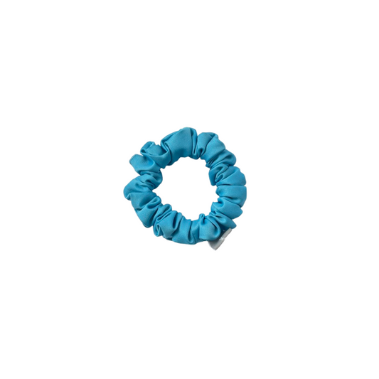 緞面水藍色髮圈 Satin Aqua Blue Scrunchie - S