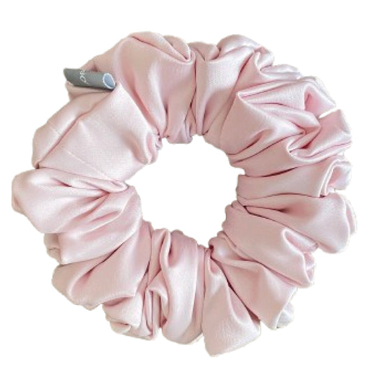 緞面粉紅色髮圈 Satin Pink Scrunchie - XL