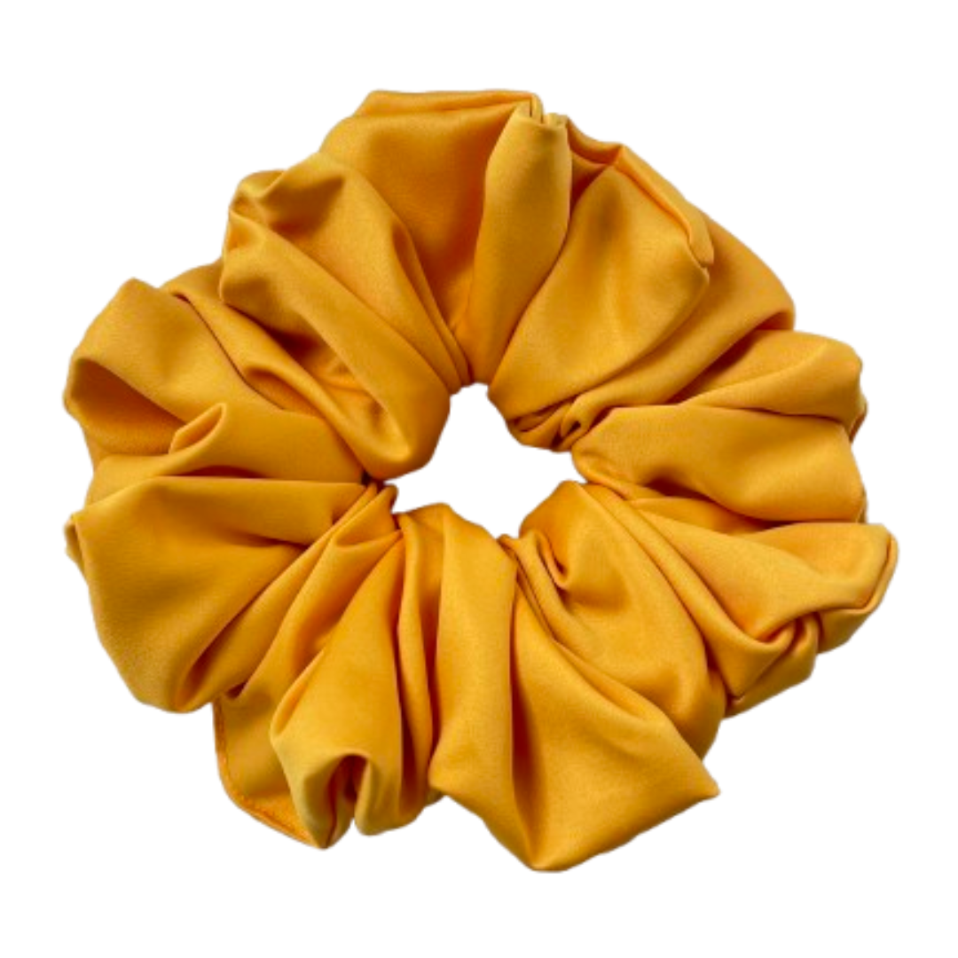 緞面黄色髮圈 Satin Yellow Scrunchie - XL