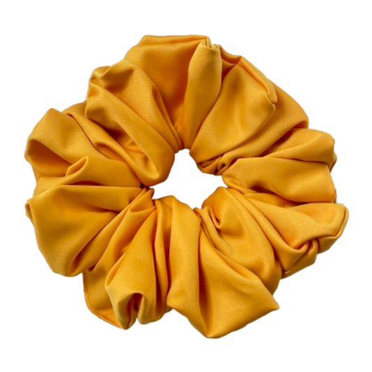 緞面黄色髮圈 Satin Yellow Scrunchie - XL