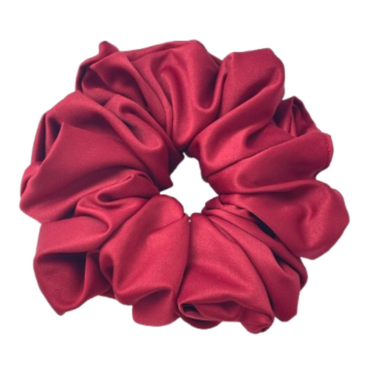 緞面紅色髮圈 Satin Red Scrunchie - XL