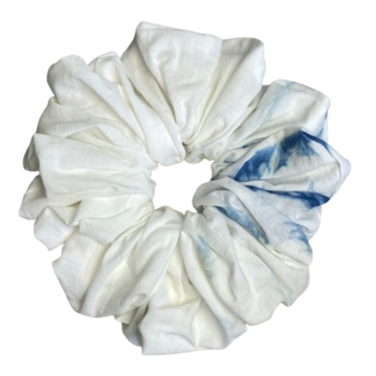 🌿 藍之呢喃髮圈 Blue Whisper Scrunchie - XL