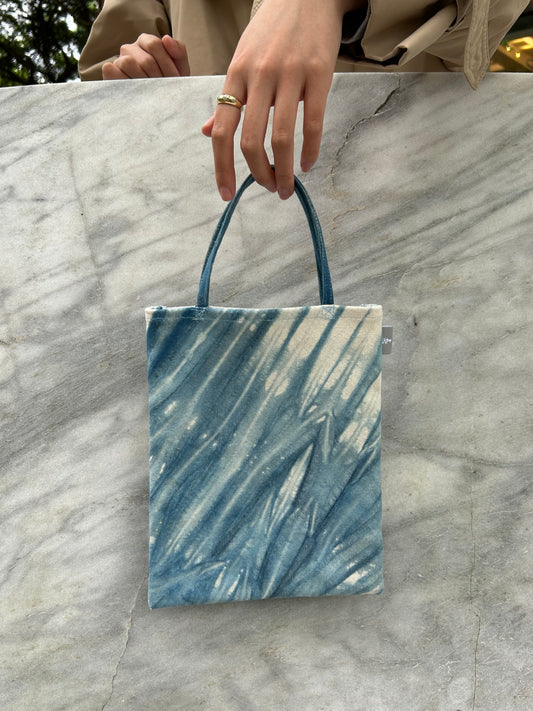 藍染大理石小書袋 Blue Dyeing Marble Mini Book bags